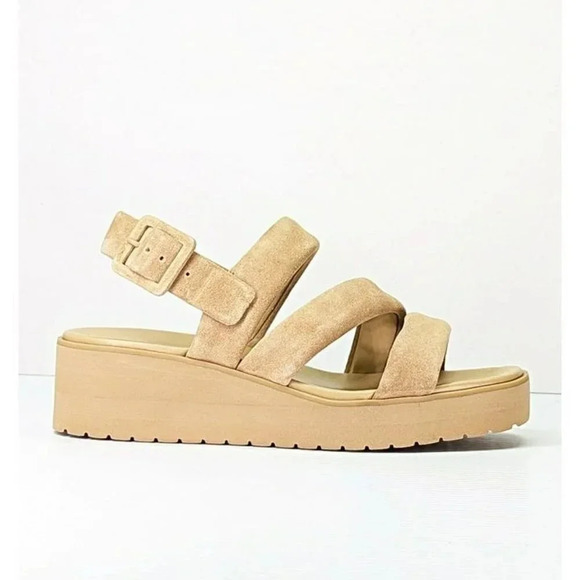 Vince Women's Skylar Strappy Slingback Sandals Dune Suede Size 8 M (MSRP $280) - Picture 3 of 11